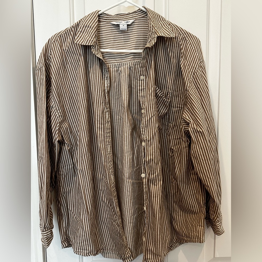 Striped button down M